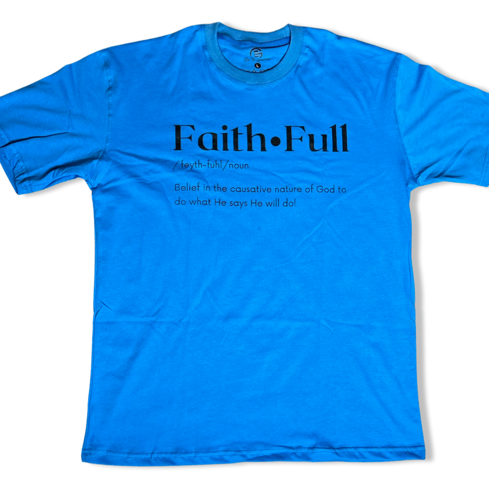 Blue FaithFULL Defined Tee (Clearance Rack Item)