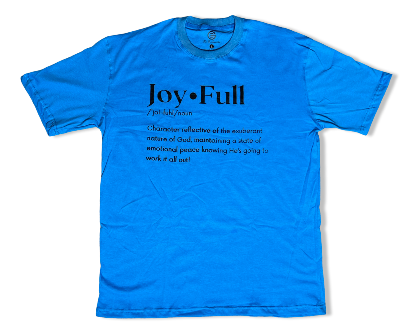 Blue JoyFull Defined Tee (Clearance Rack Item)