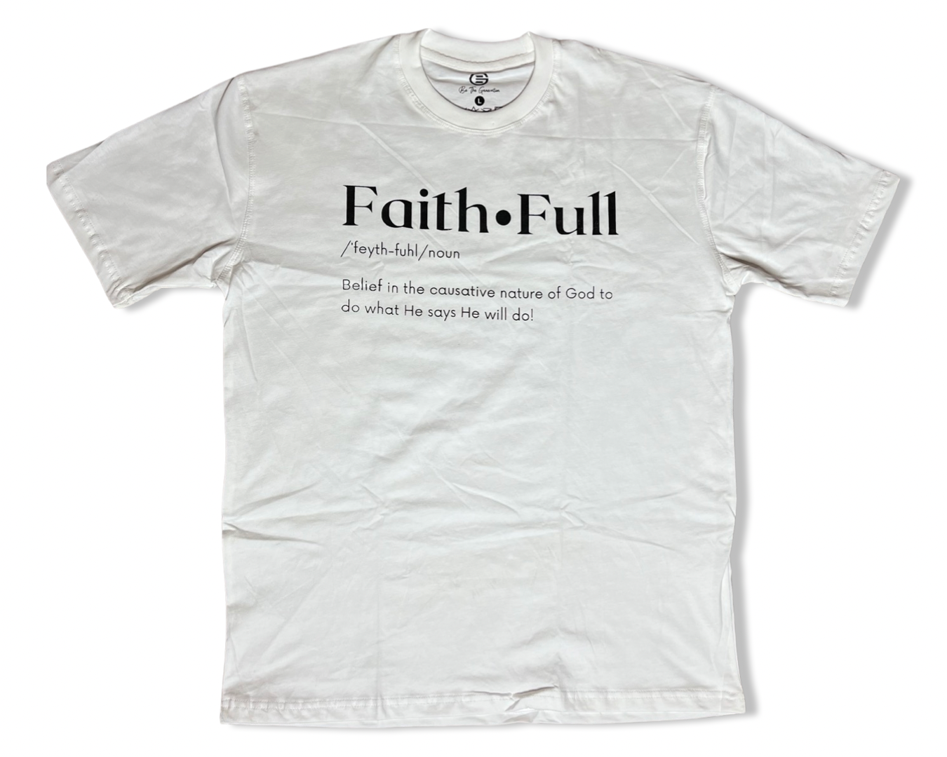 White FaithFULL Defined Tee (Clearance Rack Item)