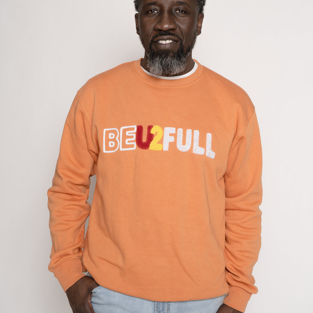 BEU2FULL Chenille Crewneck (Tangerine)