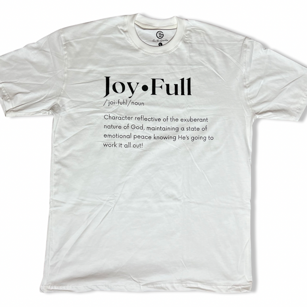 White JoyFull Defined Tee (Clearance Rack Item)